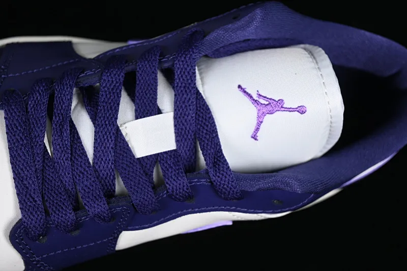 All categories Air Jordan Jordan series basketball shoes Air Jordan 1 Low G version pure original Air Jordan 1 Low AJ1 Joe 1 white and purple cultural low-top casual sneakers DC0774-502
